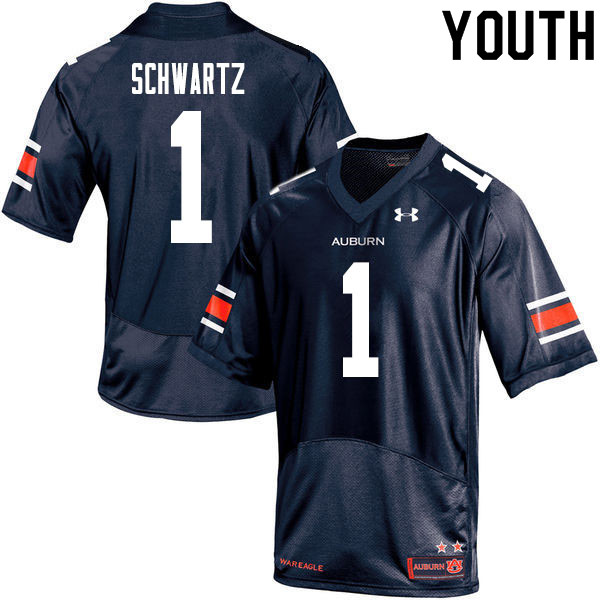 Youth Auburn Tigers #1 Anthony Schwartz Navy 2020 College Stitched Football Jersey